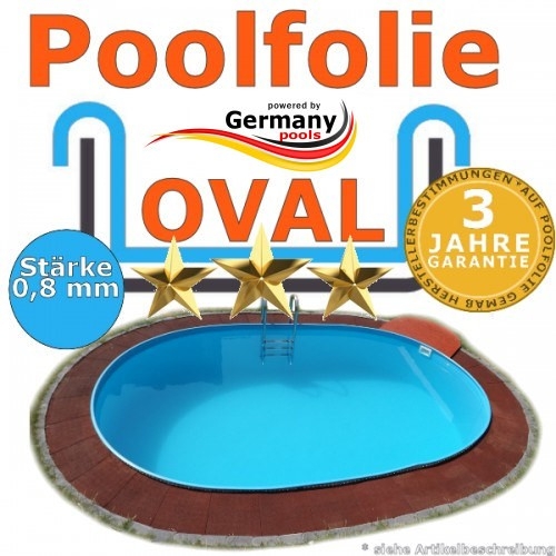 Poolfolie 5,85 x 3,5 x 1,2 m x 0,8 bis 1,5 m
