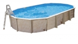 Aufstellbecken 10,5 x 5,5 x 1,32 m oval Center Pool freistehend Set