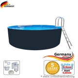 Stahl-Pool 5,5 x 1,25 m Anthrazit