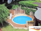 Edelstahlpool 600 x 125 cm Komplettset