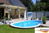 Edelstahl Pool 4,5 x 3,0 x 1,25 m oval Komplettset