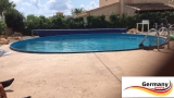 Edelstahlpool 600 x 125 cm Komplettset