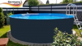 Stahl-Pool 4,2 x 1,25 m Anthrazit