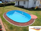 Pool oval 4,5 x 3,0 x 1,2 m Komplettset