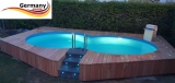 Achtformpool aus Edelstahl 6,25 x 3,6 x 1,25 m