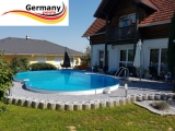 625 x 360 x 120 Pool achtform Achtform Pool Brick Ziegel