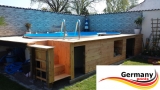 Achtformpool aus Edelstahl 6,25 x 3,6 x 1,25 m