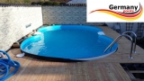 Achtformpool aus Edelstahl 6,25 x 3,6 x 1,25 m