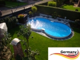 Achtformpool aus Edelstahl 6,25 x 3,6 x 1,25 m
